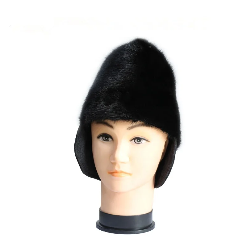 China factory wholesale Kippah hat Real Mink Fur Diplomat Hat
