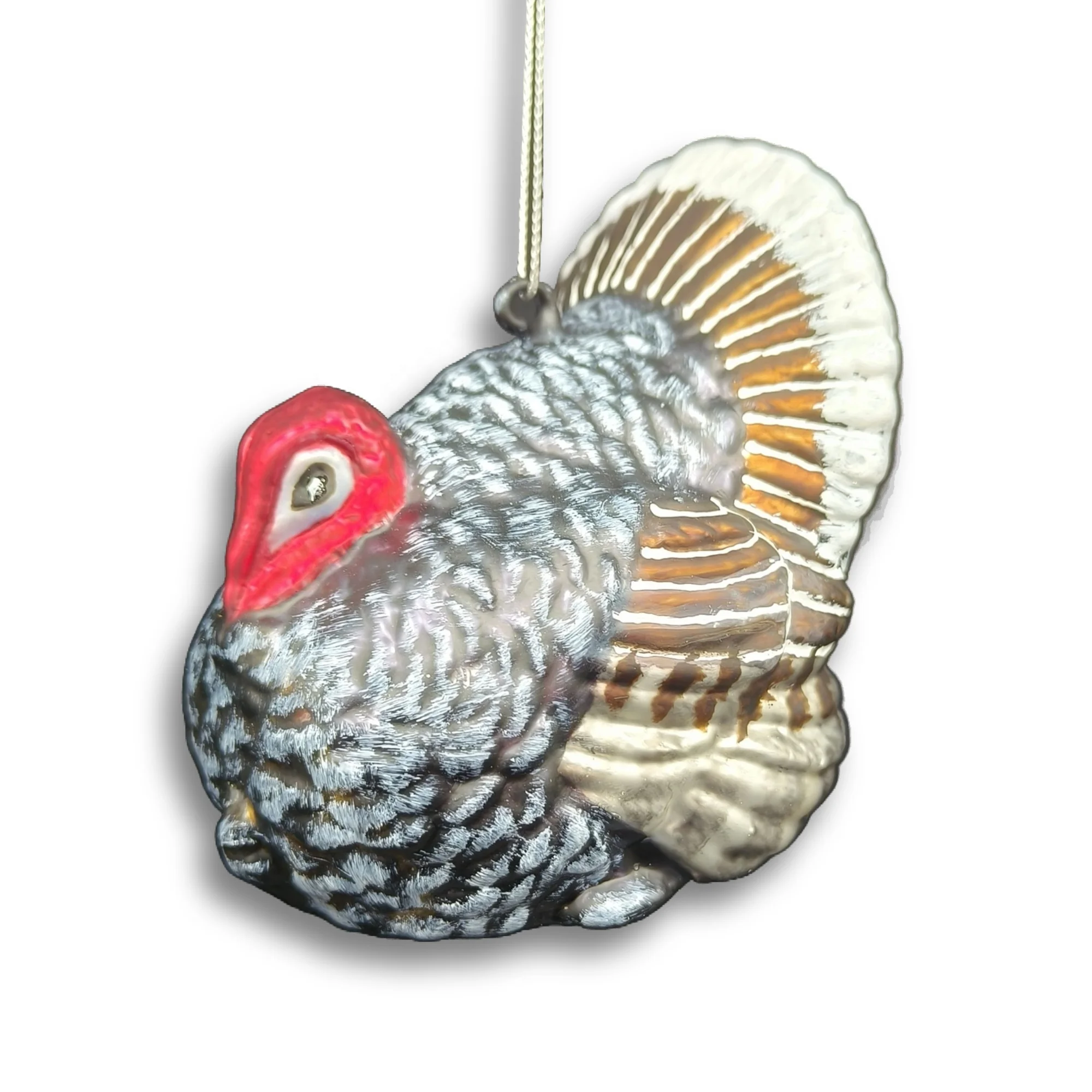 BSCI factory direct sales customized glass ornaments customized animal glass ornaments Christmas turkey glass ornaments