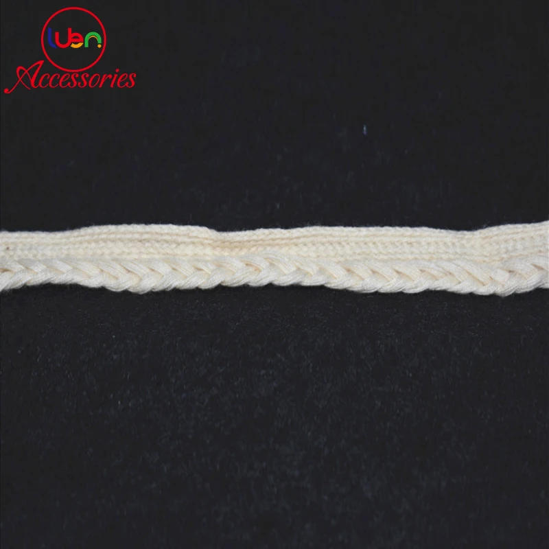 Белая молочная пряжа плетеная полиэфирная кружевная отделка Вышивка