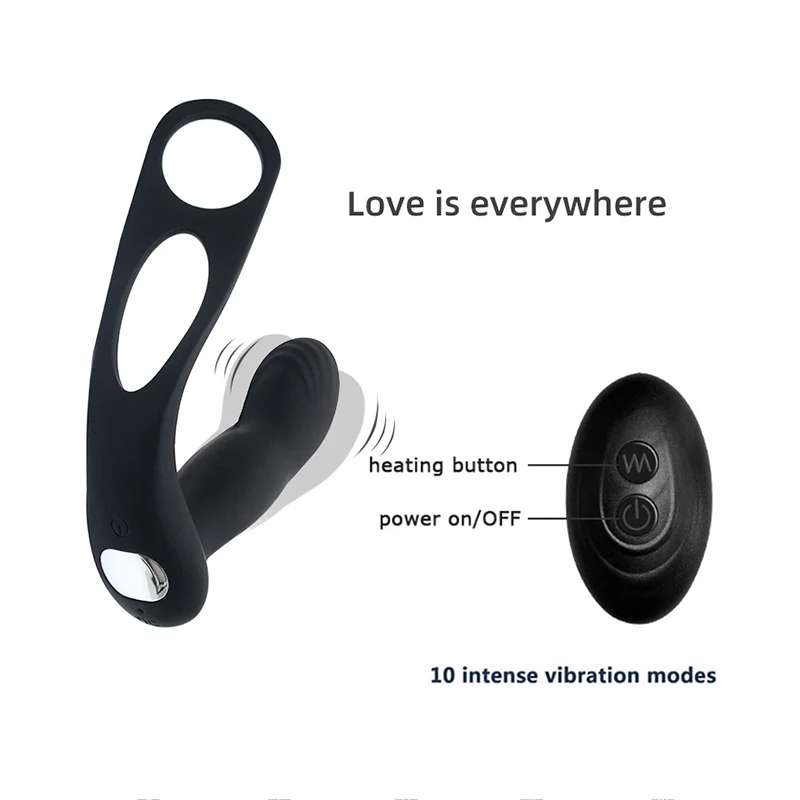Black Silicone Dildo Vibrator for Women Big Vibration Anal Plug with Remote Control USB Power Sex Toy