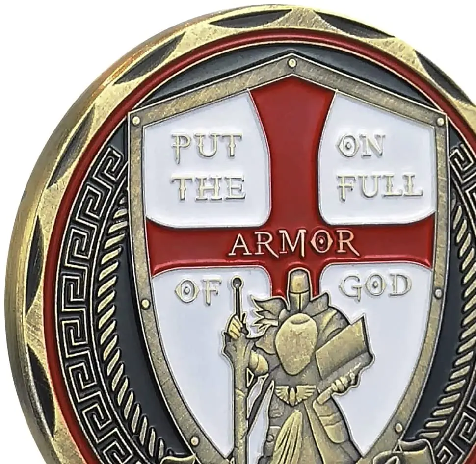 PUT ON THE FULL ARMOR OF GOD Coin The knight templar pray always coin