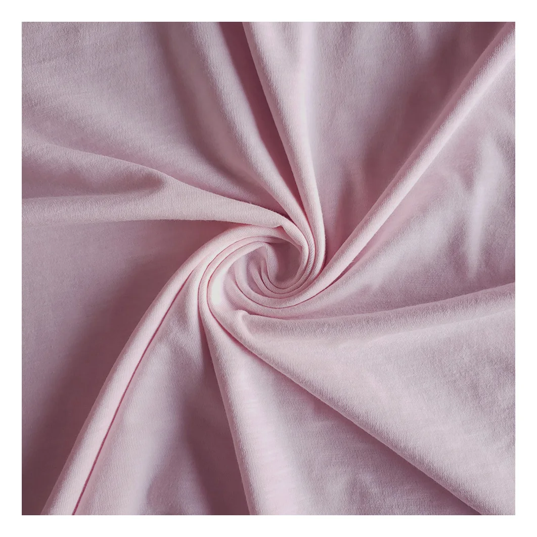 
Organic Cotton Neutral Fabric Dark Pink Single Jersey Fabric Stocklot Eco Friendly 
