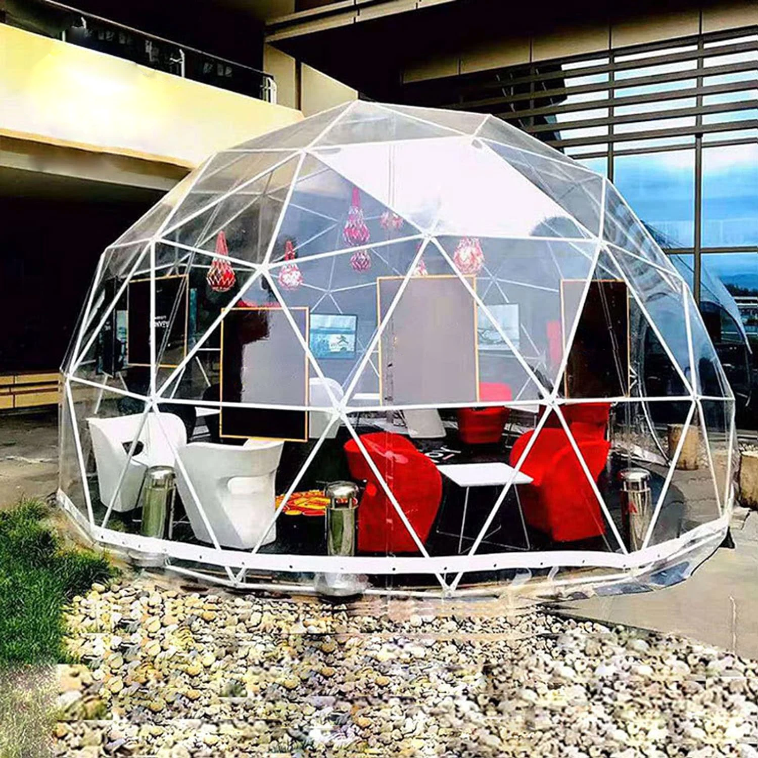 Hot sell transparent luxury tent geodesic dome tent glamping safari tents dome house for sales domo geodesico geodome for sale