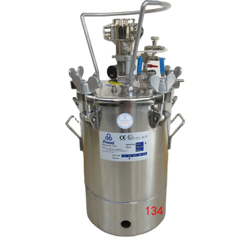Prona SUS304 Pressure Tank Paint Pot RT-5AS RT-10AS RT-20AS RT-40AS  Air Pressure Paint Agitator Tank