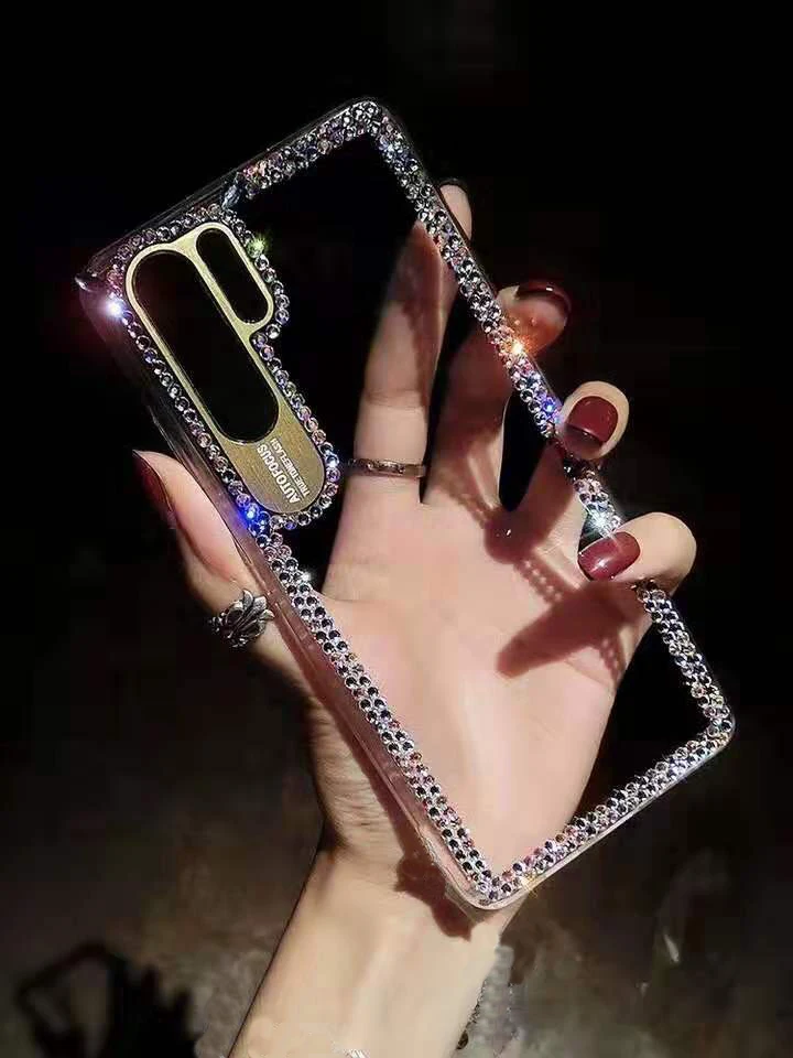 3D Handmade Crystal Clear Bling Diamonds Mobile Phone Case For Xiaomi Huawei P20 Lite Plus/P30 Lite Pro Case