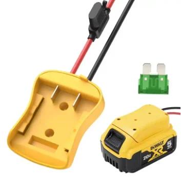 20V Battery DIY Adapter Wired 12AWG  Battery Adapter Converter Power Wheels Adapter forDewalt with Fuse & Wires