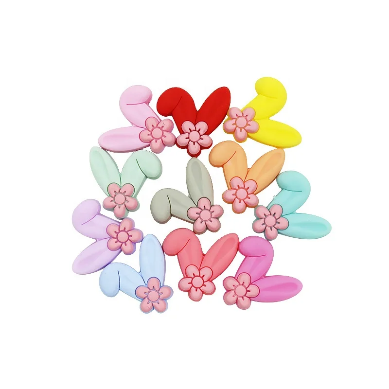 Summer Colorful Cartoon Loose Silicone Spacer Beads for Adults DIY Bracelets Necklaces  Daisy Flower Silicone Bead