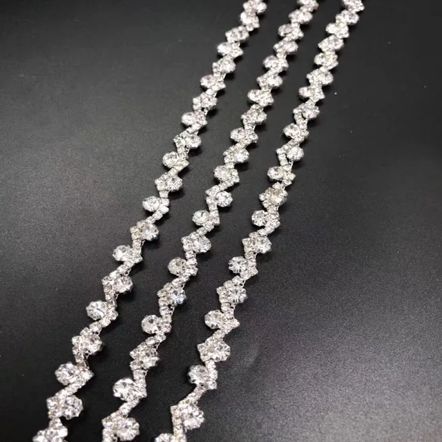 Crystal Beads Lace Trimming For Clothes,bags