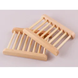Natural Bamboo Wooden Soap Dishes Wooden Soap Tray Holder Storage Soap Rack Plate Box Container for Bath Shower Bathroom