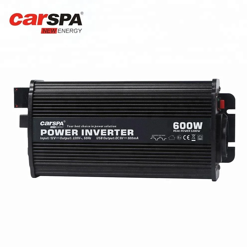 DC to AC 12vdc/24vdc to 110vac/220vac/230vac Power Inverter 600W Modified Sine Wave Inverter with USB