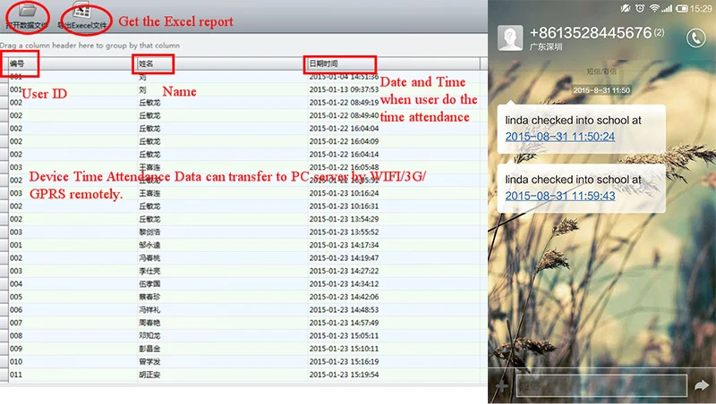 HFSecurity HFSecurity FP05 Rugged Android GPS Tracking Fingerprint Time Attendance System with SMS Function