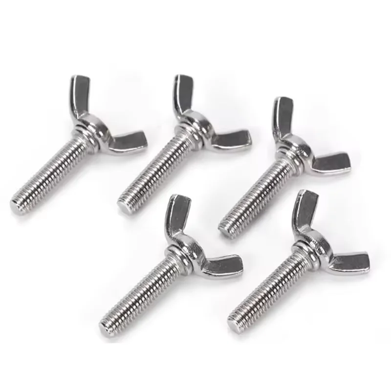 Hot selling TOBO Customized M6 Thread 18-8 Stainless Steel Wing Nut Butterfly Wing Nuts