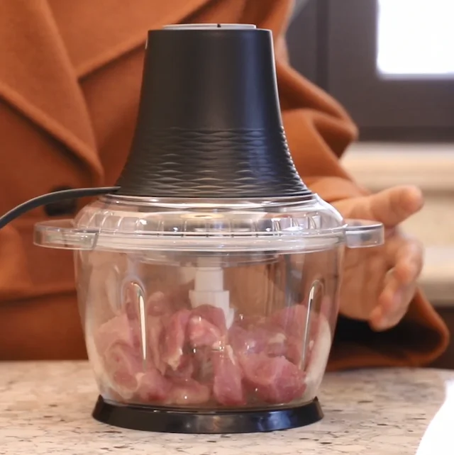 Mini Electric Food Processor Automatic Meat Grinder Mini Food Chopper Variable Speed Kitchen Mixer Push Button Baby Food Blender