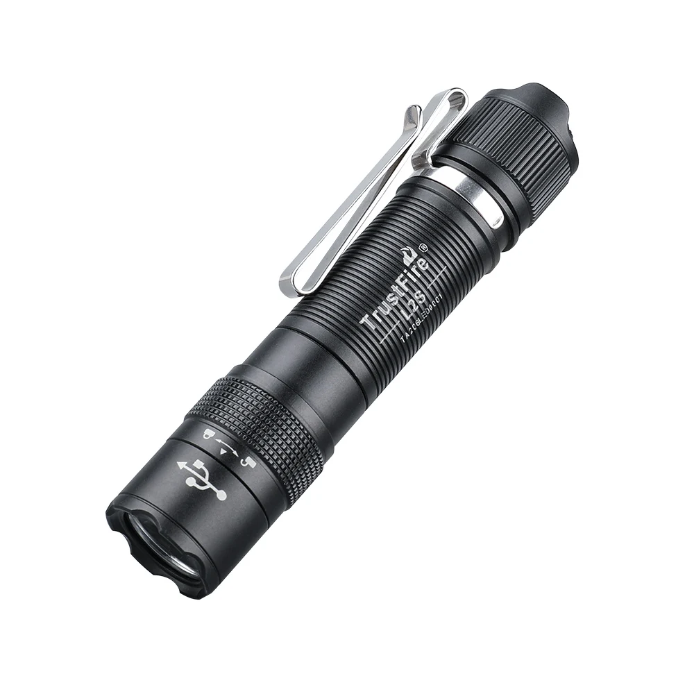 TrustFire L2S Tactical flashlight Brightest 1050LM 14500 Rechargeable Potable Waterproof EDC Keychain Light Torch Car Flashlight