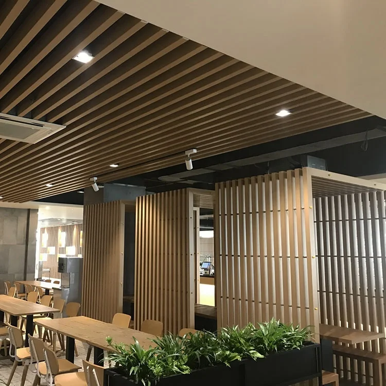 Aluminum Alloy Curve Ceiling Suspended Metal Baffle for Strip Ceiling Tile Shape for Outdoor and Hotel Use Heat Insulation