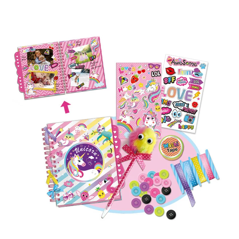 2023 free notebook   Craft Kits for Kids- Secret Lock Journal & Pom Pom Pen stick book notebook