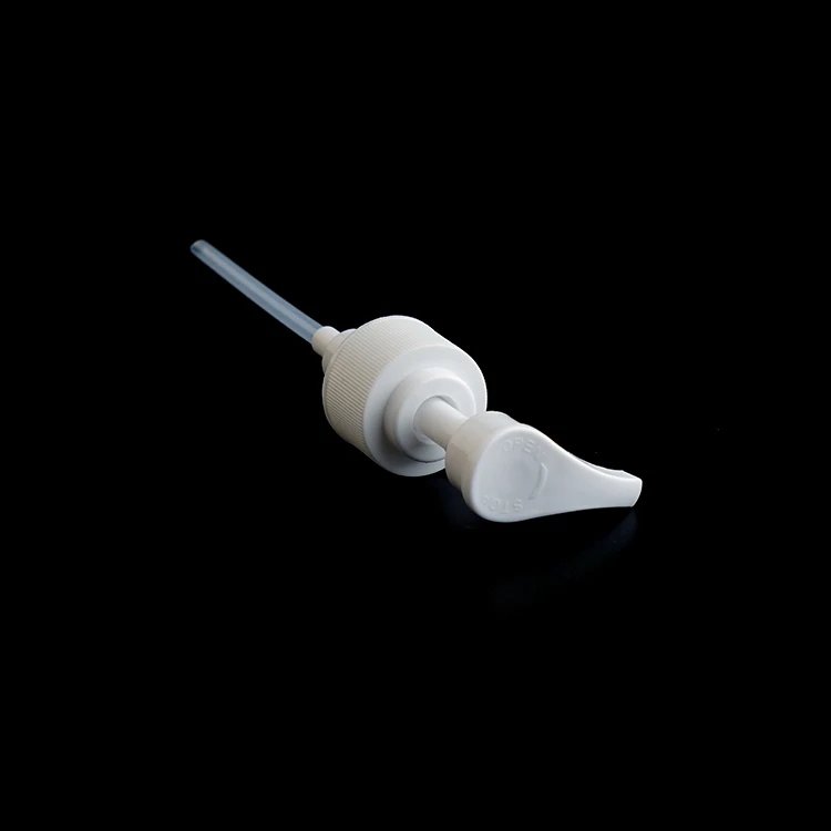Fast Delivery Pop Up to Open White 28410 Lotion Pump With Stripe Surface, Extruding 2.2ml Output Each Time