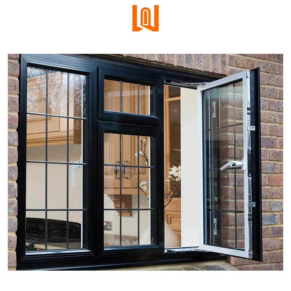 WANJIA Professional Design Villa Soundproof Aluminum Double Glazed Casement Windows