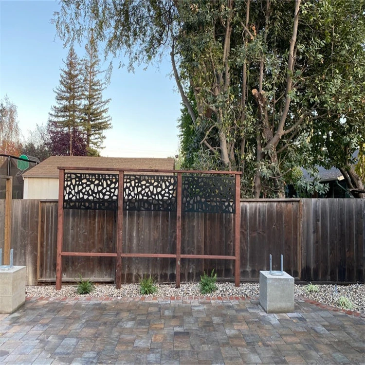 Customized Laser Cut garden fence Screen Perforated Metal Fence Garden Fence