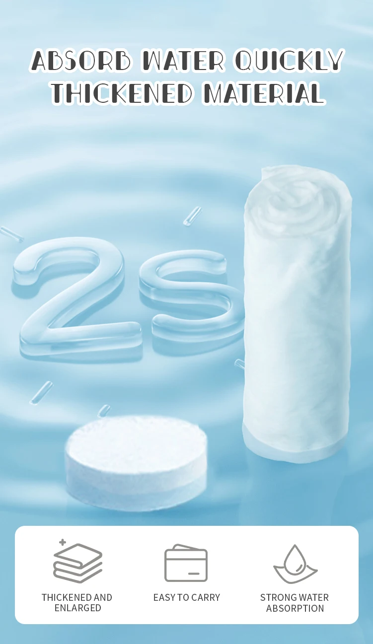Portable Magic Towel Washcloth Tablet Compressed Face Non-Woven Disposable Bath Tissue for Adults Use at Home