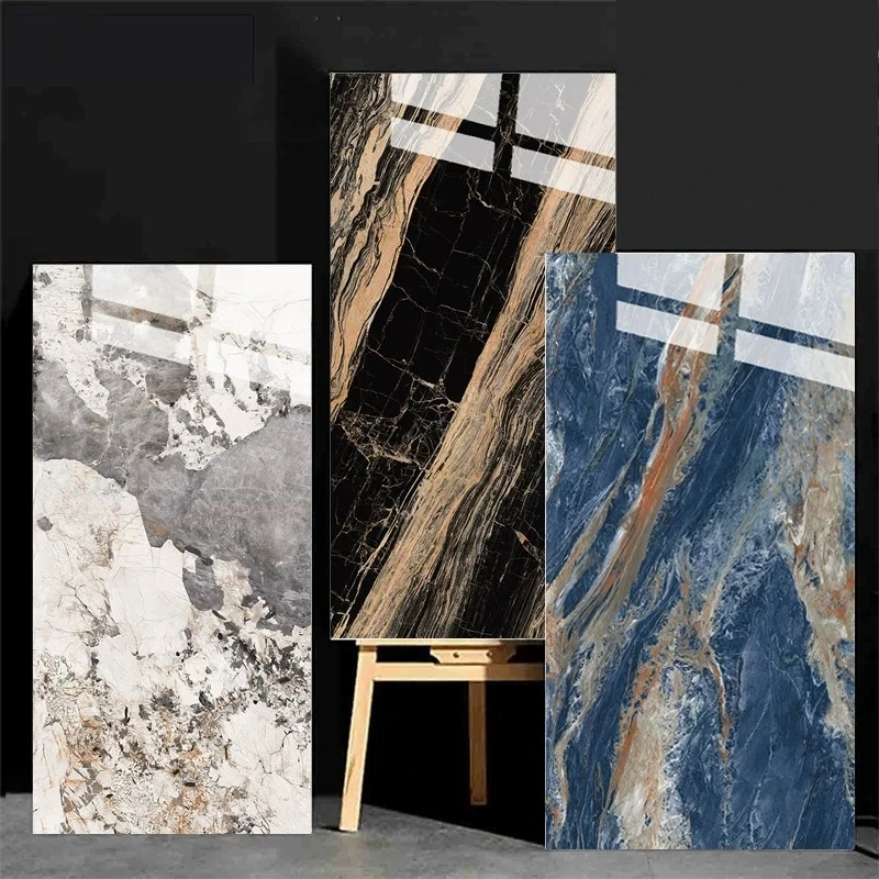 600*1200mm Latest Design Dark Color Marble Decorative Glossy Floor tile for house