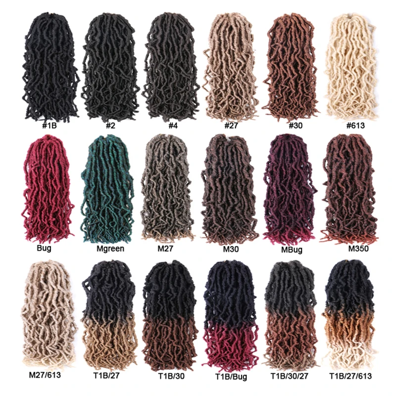 Soft Locs Handmade Dreadlocks Dreads Hair Extensions Synthetic Braiding Crochet For Afro Women Men Hair Ombre Faux Locs