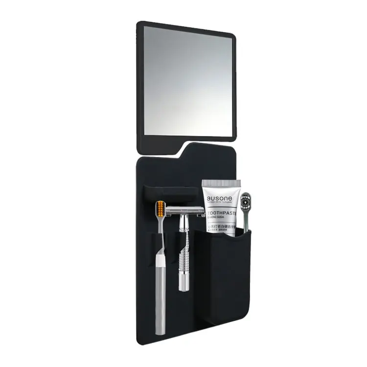 OEM/ODM набор для ванной комнаты, водонепроницаемый силиконовый органайзер для душа, зубная щетка, зубная паста, бритвенный держатель с противотуманным зеркалом