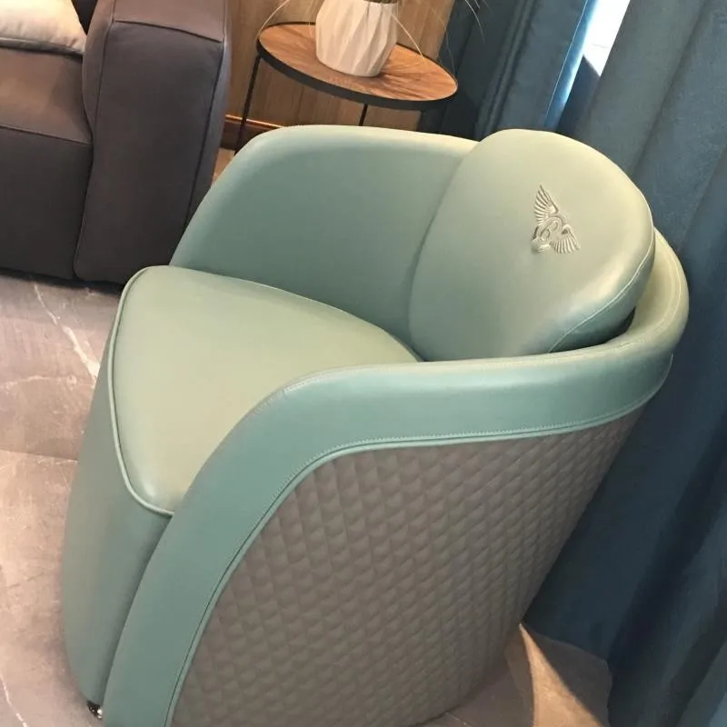 luxury comfortable leisure  metal chair Nordic fabric couch single sofa living room home use
