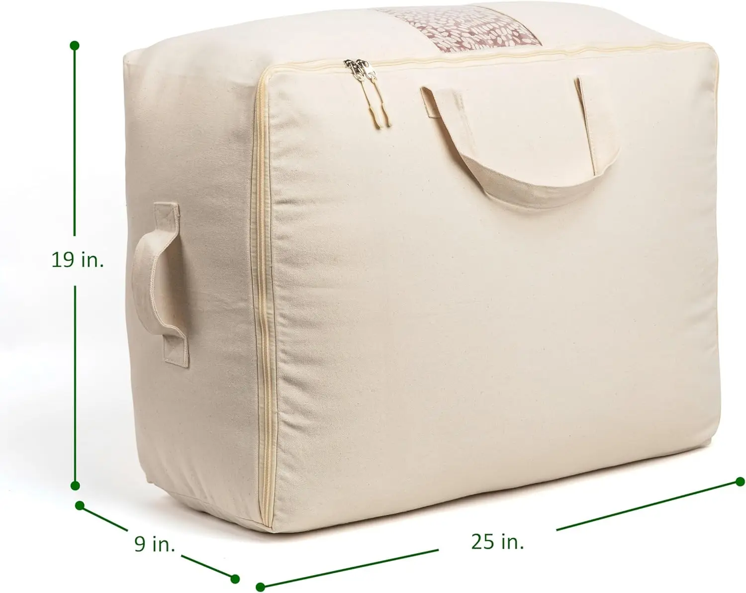 Breathable Soft Canvas Storage Bag Large Comforter Organizer Bag for Sheets Blankets Bedding Pillows, Clothes