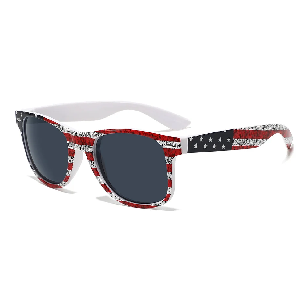 hot selling custom patriot pc uv400 lens sunglasses 2024 new fashion american flag sunglasses with logo and cases