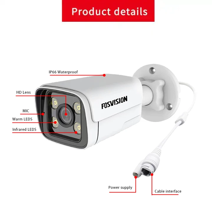 High quality Full Color 5mp 4ch Ip Poe Nvr CCTV Camera System Camera Kit Set Nvr Home Security Cctv System Two Way Audio