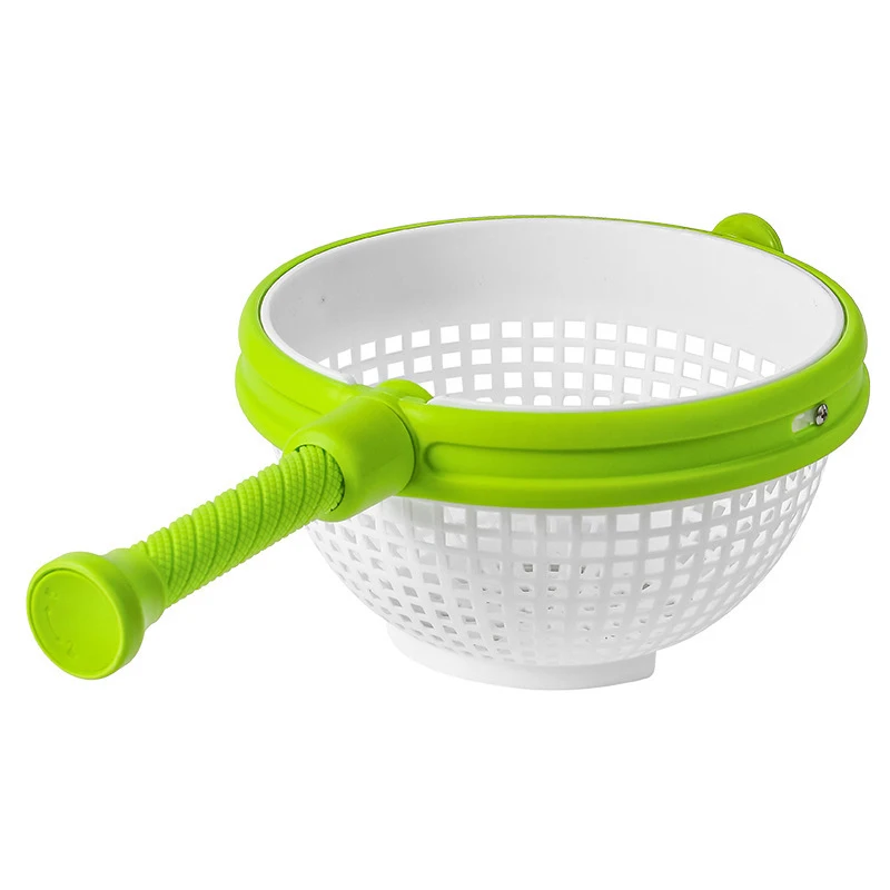 Household Vegetable and Fruit Salad Spin Cleaning Dehydration Shake Water Rotating Drain Basket