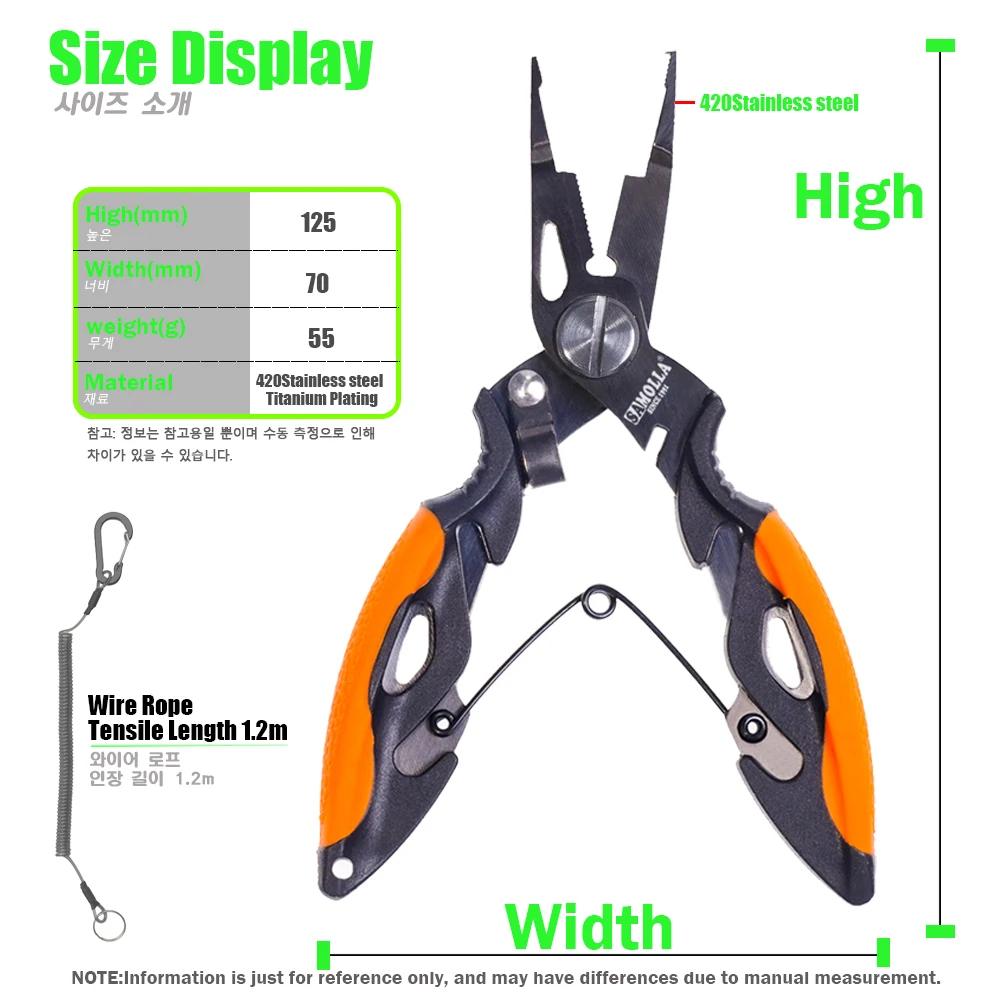 Outdoor Fishing Tools Stainless Steel Scissors Line Cutter Hooks Remover Fishing Pliers