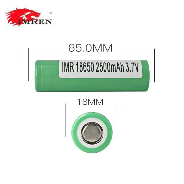 deep cycle battery 25R battery 3.7V 2500mah 18650 25R li-ion battery