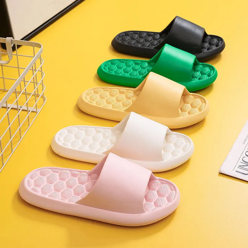 Women Men Summer Beach Pillow Indoor Outdoor Wholesale Female Soft Thick Sole Cloud Massage Slippers