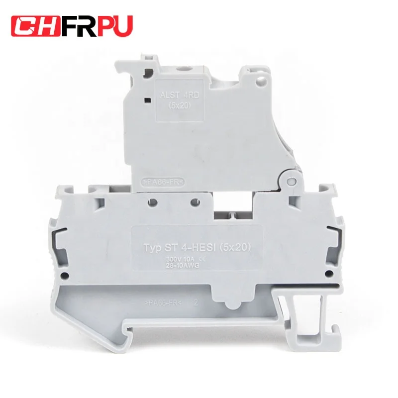 CHFRPU ST4-HESI/ST-4RD 4mm2 DIN Rail Combined Spring Fuse Terminal Block Pull-back Spring Terminal Block