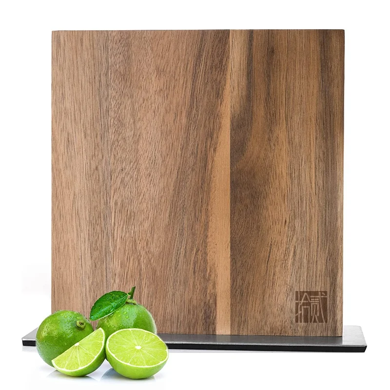 Shieryue 2 Sided Acacia Wood Magnetic Knife Holder messerblock magnetischer