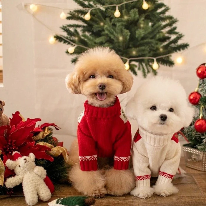 Christmas Knitted Autumn Winter Dog Pet Sweater Dog Clothes