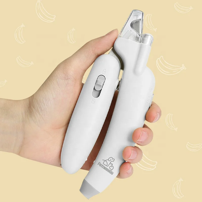 PetnessGo Banana Shape Led Light Pet Dog Nail Clipper and Grinder