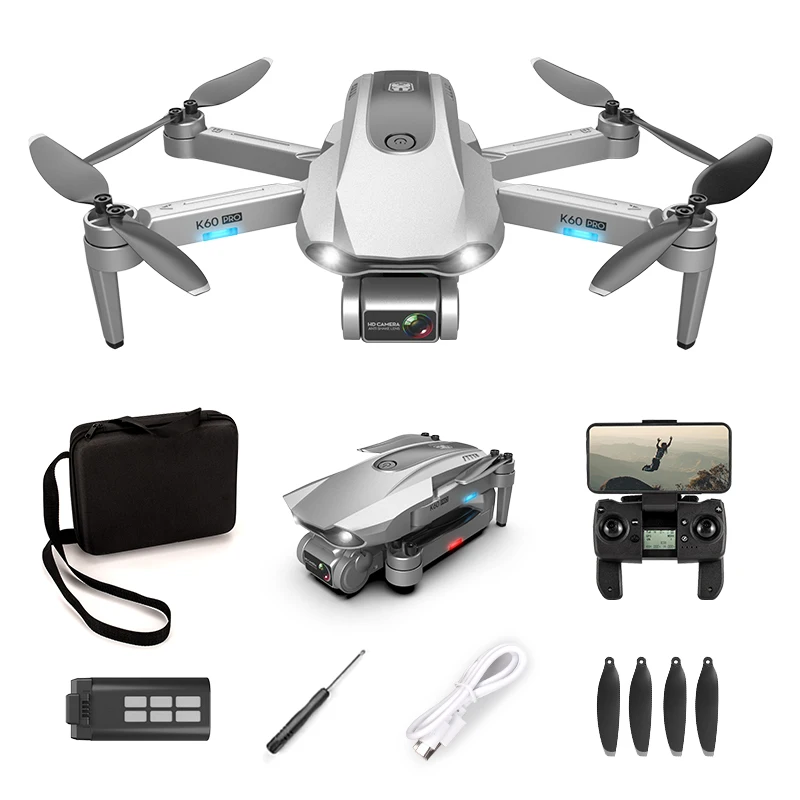 Mini 6K HD Camera Drone K60 PRO WIFI Air Pressure Altitude Hold Foldable Quadcopter K60 Pro Drone (1600335606688)