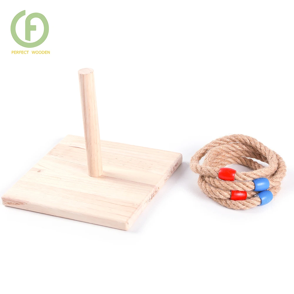 Outdoor Wooden Hook And Ring Toss Lawn Yard Throwing Party Family Game Customized OEM ODM