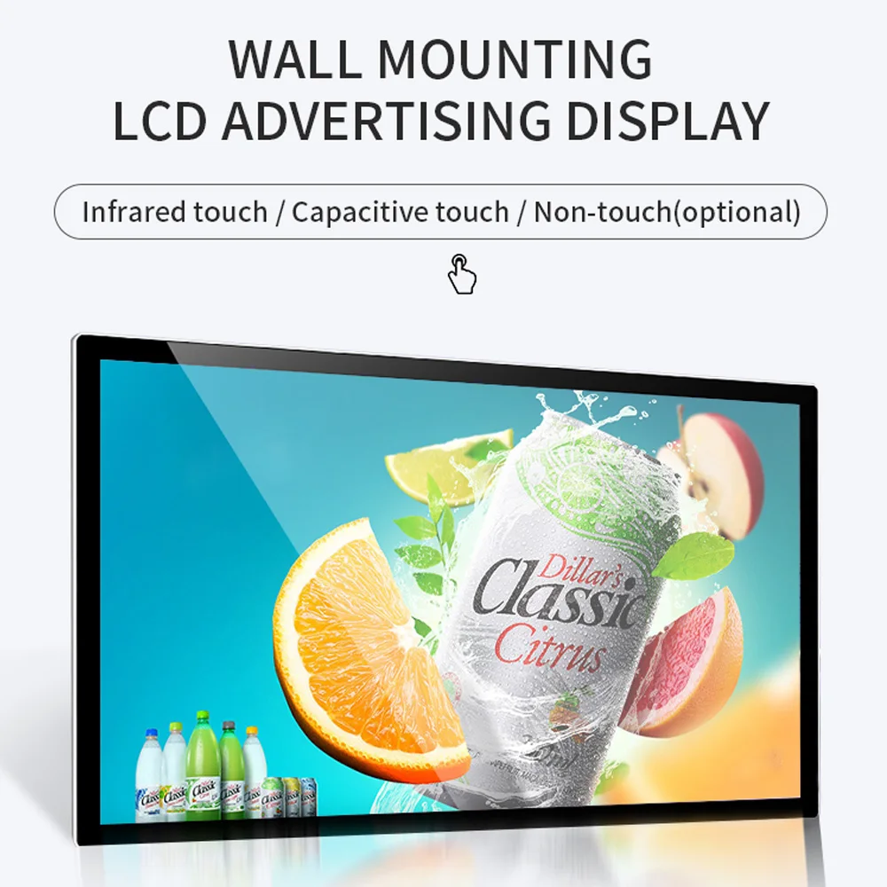 Wall Mounted 18.5 Inch Customized Acceptable LCD Advertising  Screen Digital Signage Advertising Display Screen