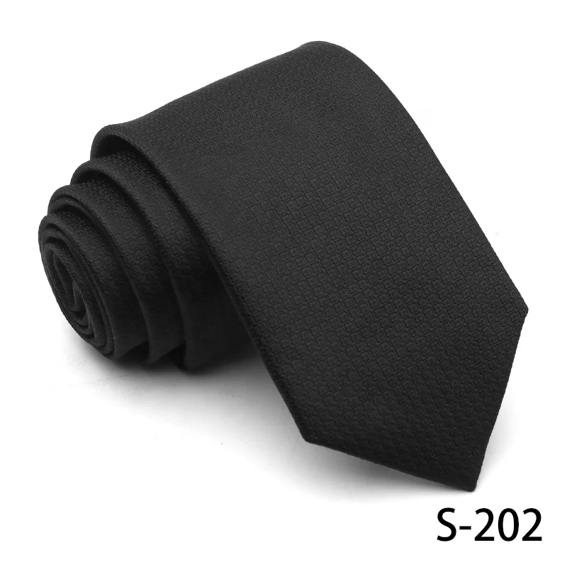 2024 Man fashion jacquard polyester woven tie hand-made black tie high quality hot sale gentlemen dot  tie