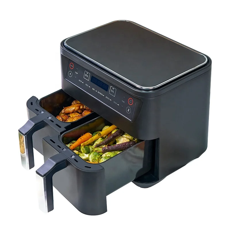 Лидер продаж на Amazon, большие двойные воздушные фризеры на 9 л, безмасляные воздушные фризеры с сенсорным экраном, умные воздушные фризеры с цифровым дисплеем