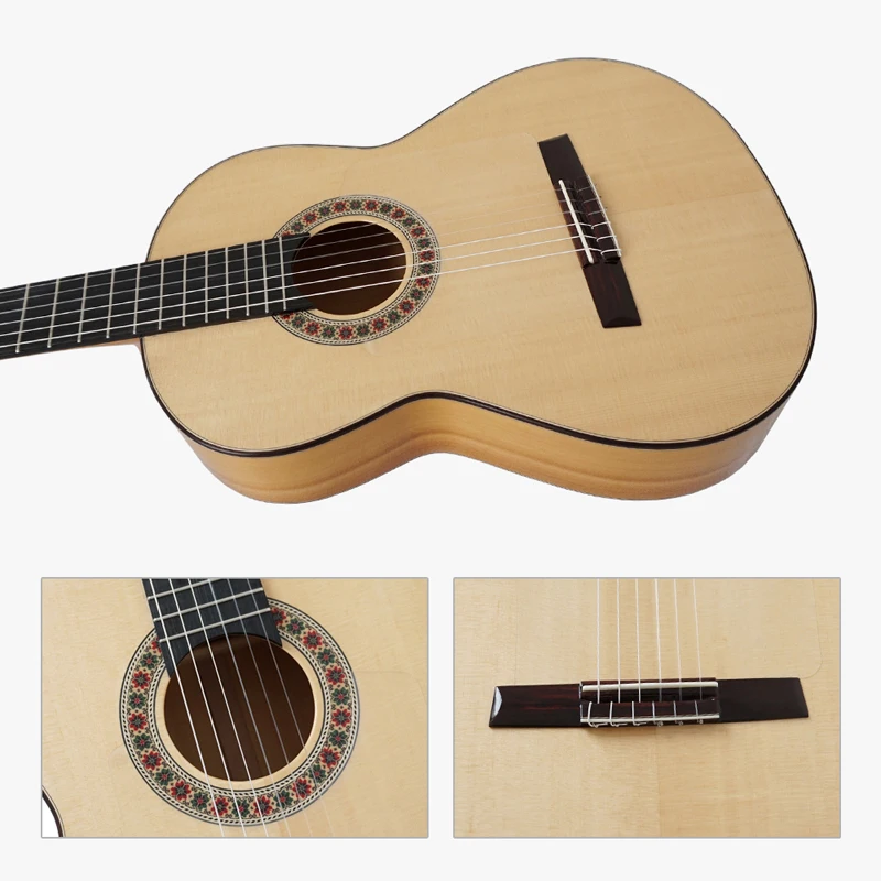 China Aiersi all solid professional Replica Santos Hernandez Flamenco Negra Classical guitar stringed instruments