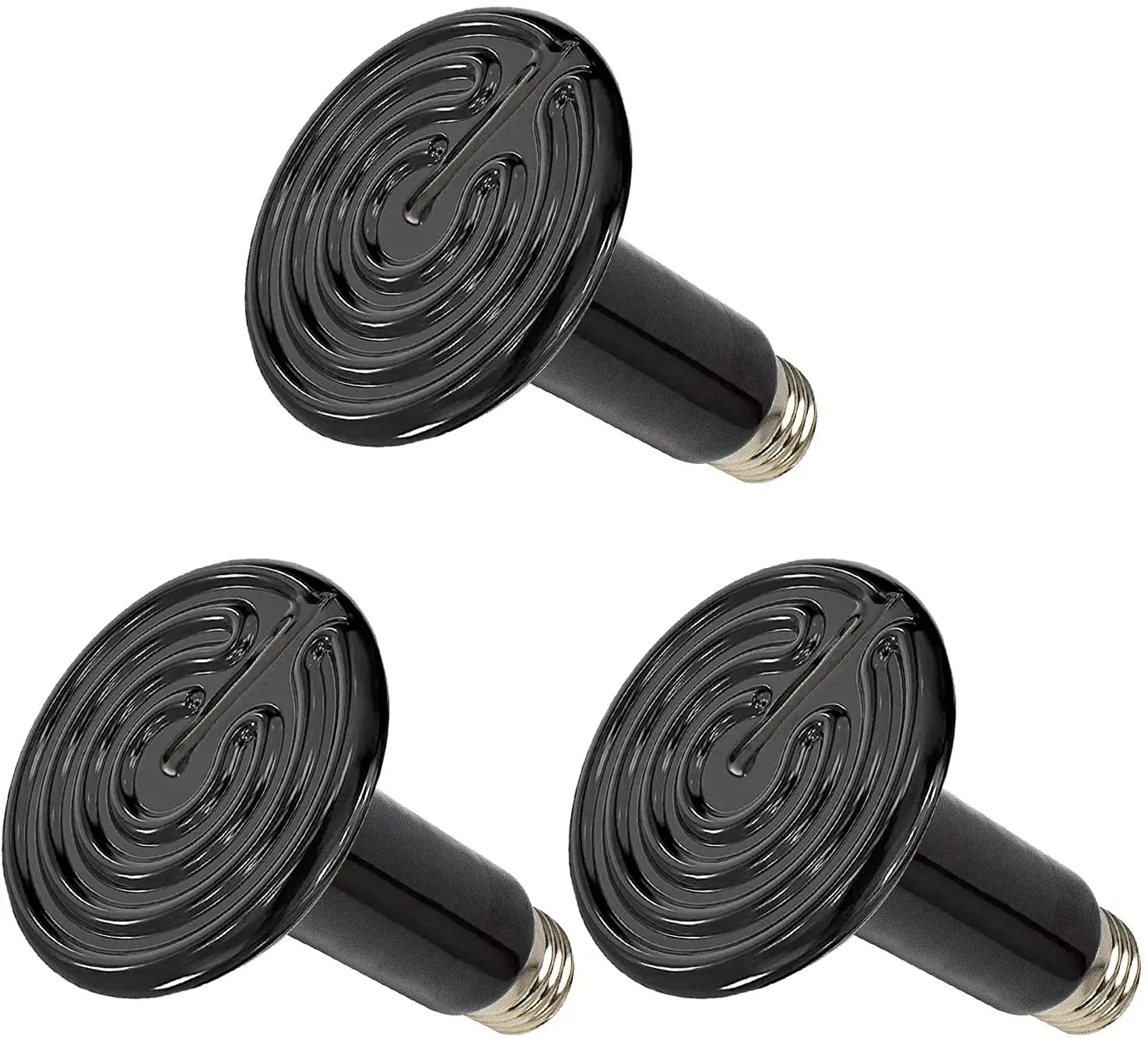 Pet Coop Heater Poultry Lizard ETL Listed 100W 150W E27 E26 Infrared Ceramic Turtle Heating Lamp Black Reptile Emitter Bulb