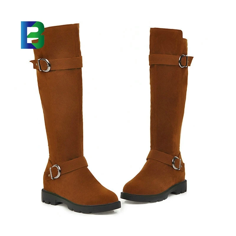 Barchon XYF4344 black red brown suede boots for women 2024 trending zip spring custom shoes flats long boots womens shoes