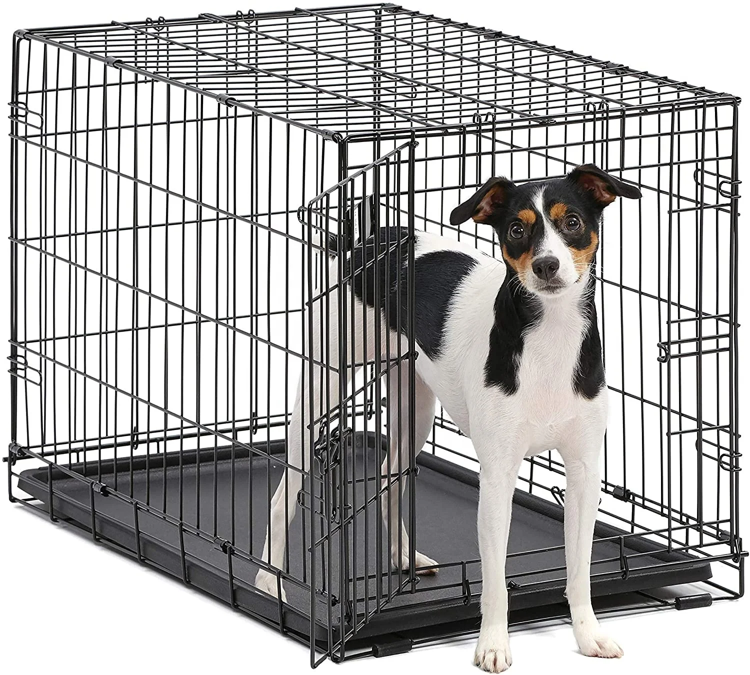 Homes for Pets Crate Dog Cage with Single Door and Double Folding Metal Door