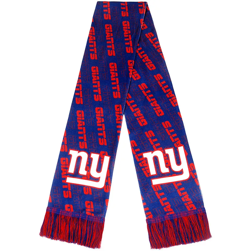  Custom logo Printing 100% Polyester Knitted Satin Fleece Football team sport Scarf