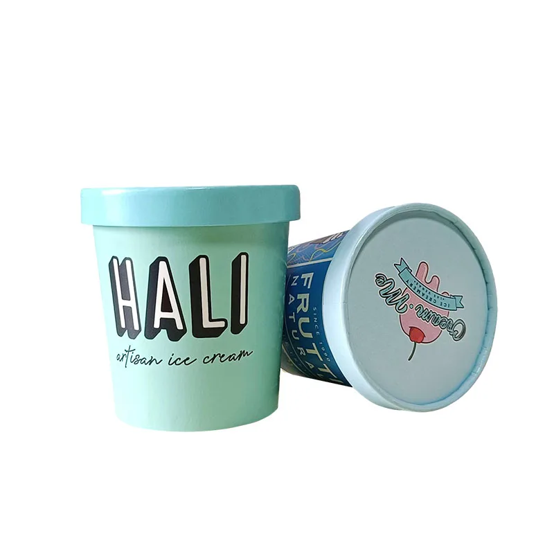 Mini paper cup 4 oz 5 oz 6 oz ice cream containers factory price matt finish ice cream cup with custom logo printing